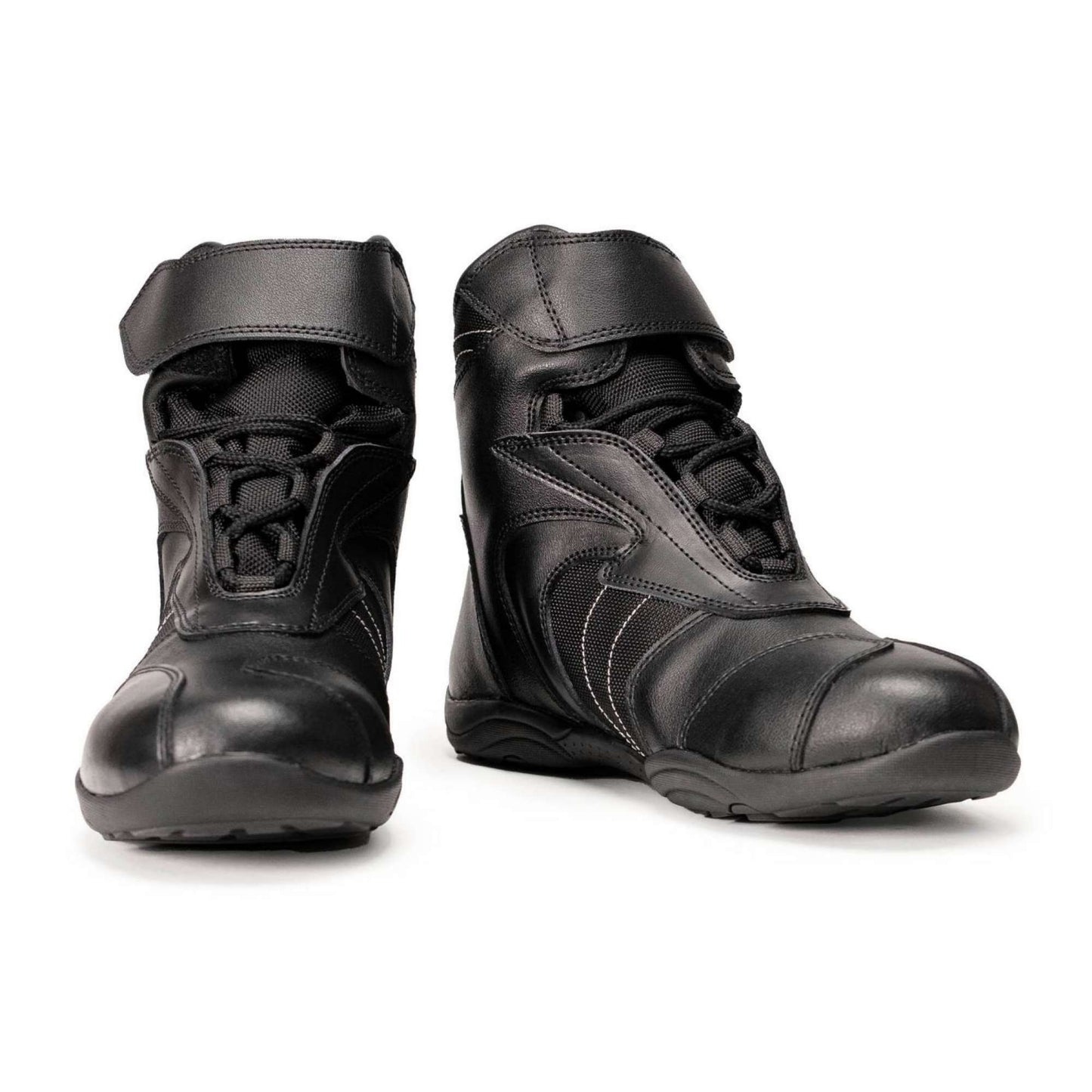 MMCC Men’s Ridge Racer Sport Boots – Black Leather & 600D, Lightweight w/ Reflective Material-MBM9180