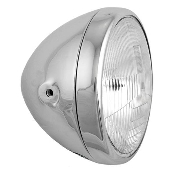 HardDrive 7in. Side Mount Chrome 12V 60/55W Headlight Assembly for Harley David