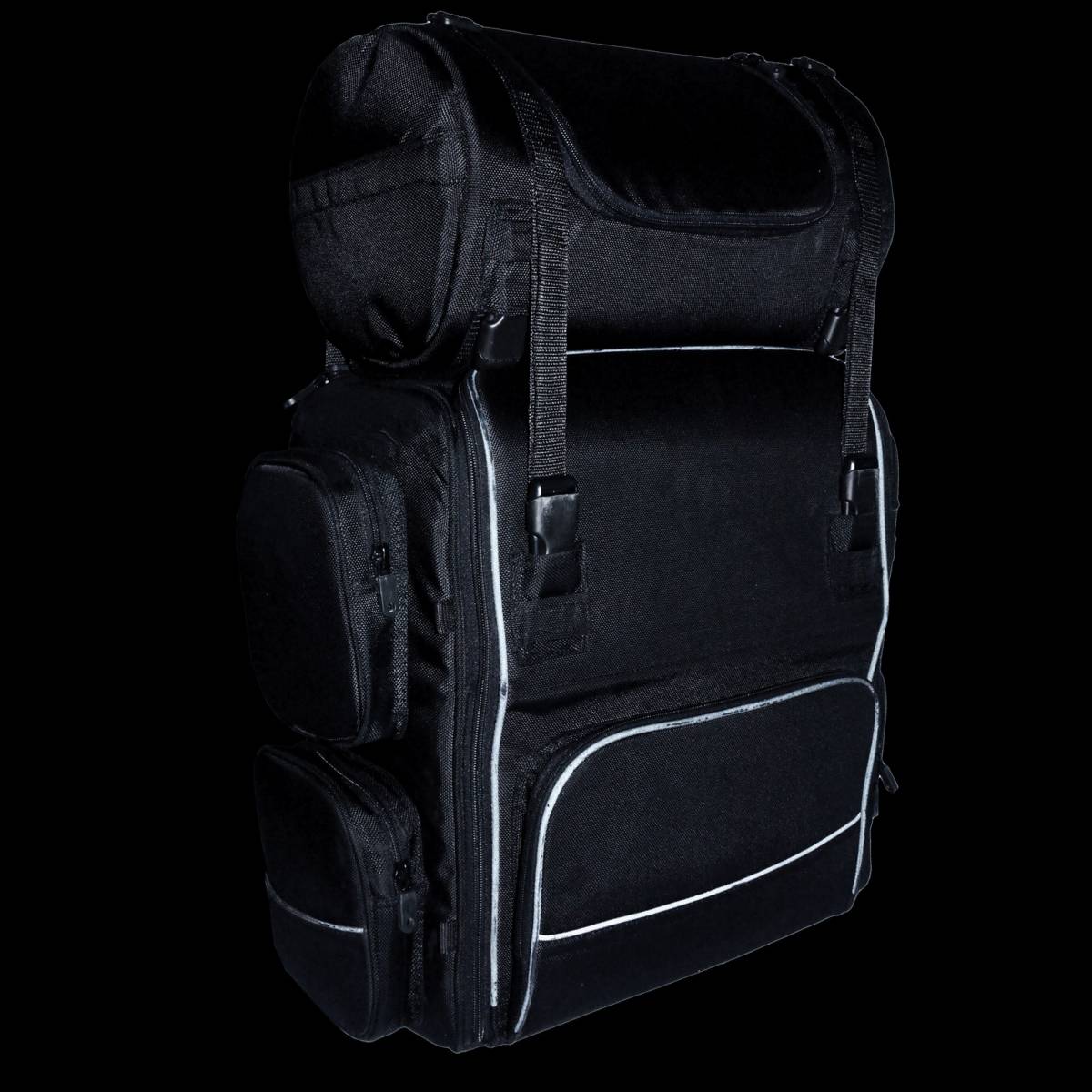 Milwaukee Leather SH680 Large Black Textile Motorcycle Sissy Bar Travel Bag