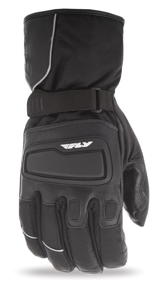 Fly Racing 'Xplore' Black Leather Snowmobile Gloves