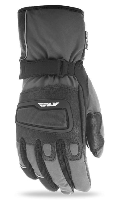 Fly Racing 'Xplore' Gunmetal and Black Leather Snowmobile Gloves