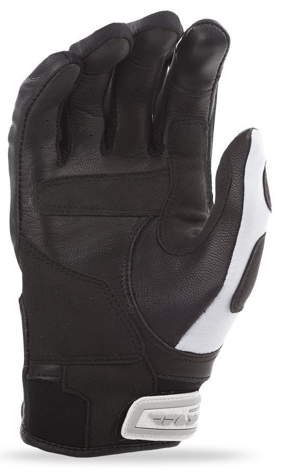 Fly Racing Venus Women's White and Black Leather and Textile Gloves