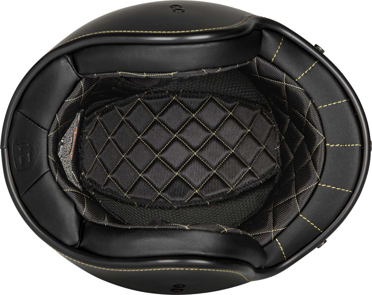 Highway 21 Matte Black .38 Retro Open Face 3/4 Helmet