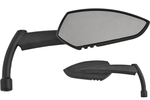 HardDrive Universal Apache Matte Black Right Mirror with Knife Stem for Harley Davidson