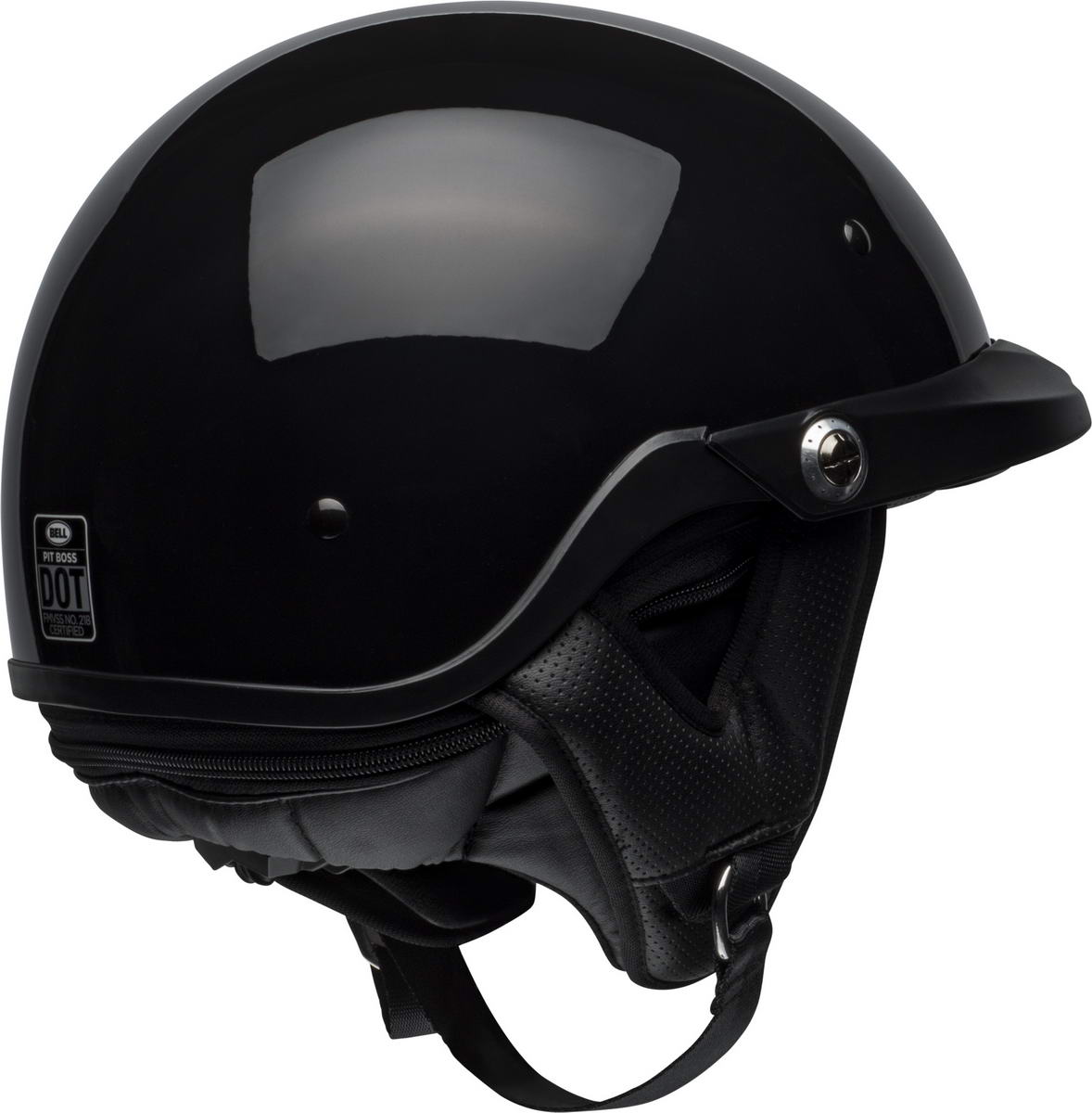 Bell Pit Boss Gloss Black Half Helmet