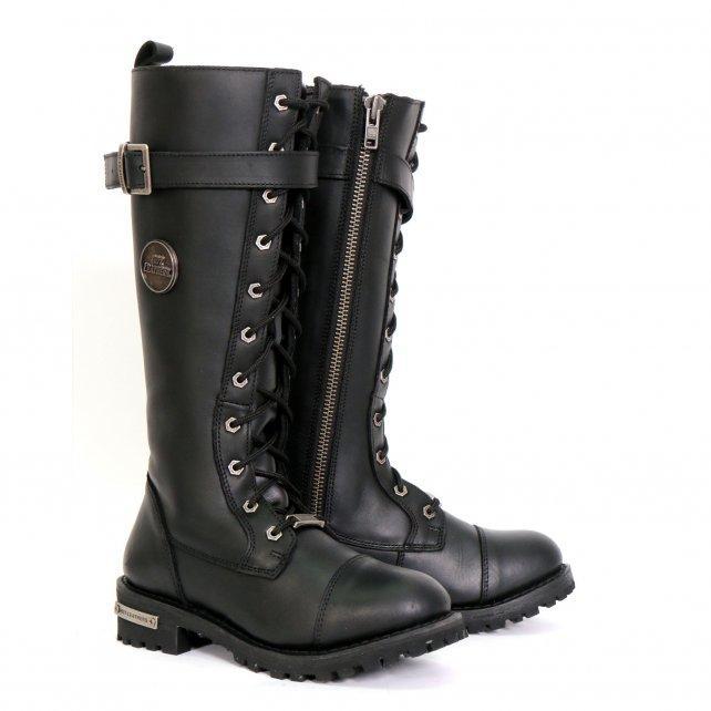Knee high motorcycle boots sales
