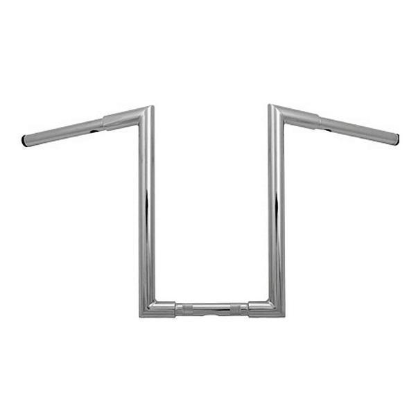 HardDrive 1-1/4 in. Fat-Z Chrome Handlebars 16 in. Height for Harley-Davidson 1