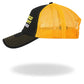 Hot Leathers Black And Yellow Trucker Hat Make Me Happy GSH1045
