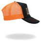 Hot Leathers Orange And Black B.A.D.D. Trucker Hat GSH1051