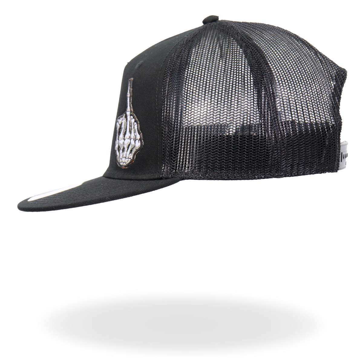 Hot Leathers Black Skeleton Hand DILLIGAF Snapback Hat GSH4007