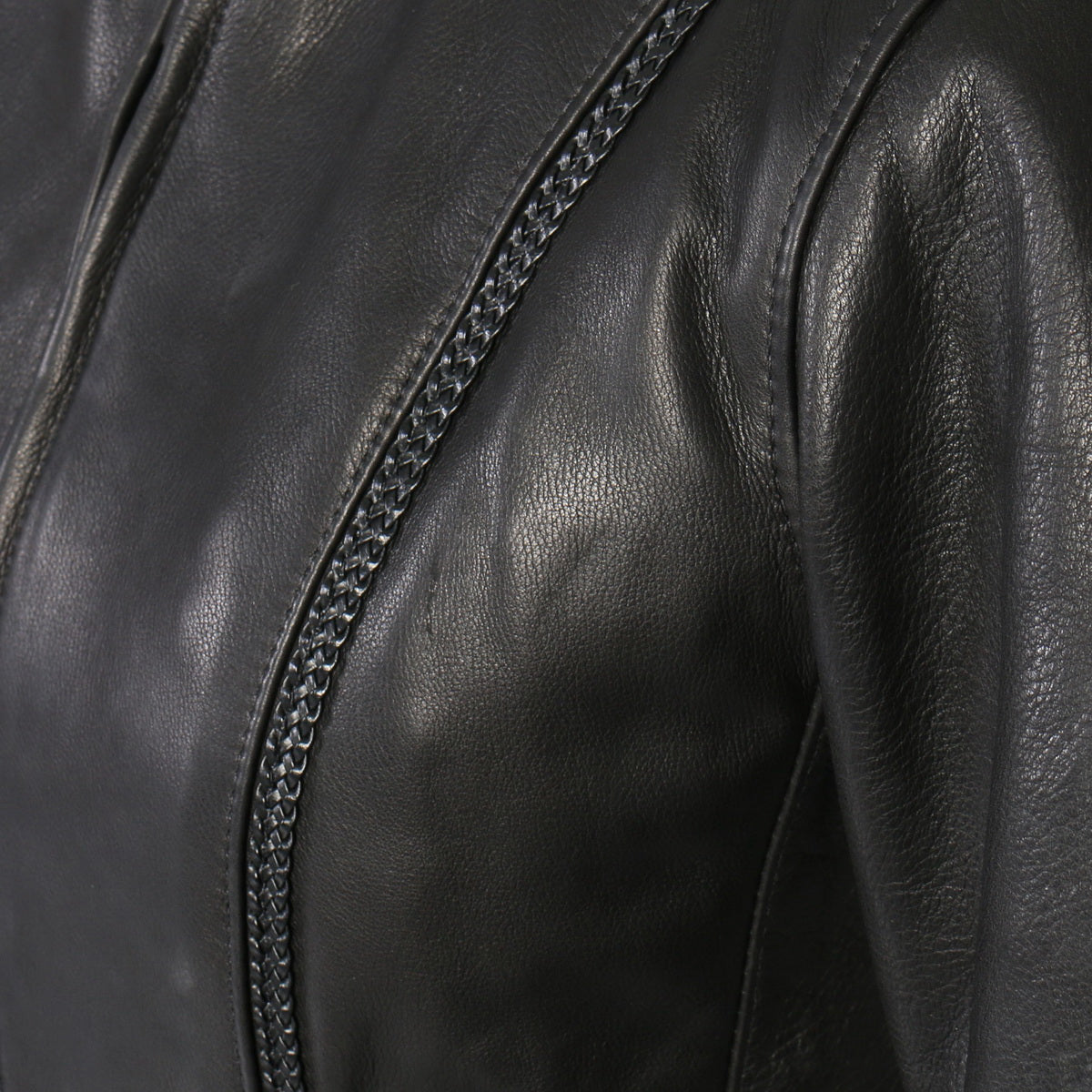 Hot Leathers JKL5002 USA Made Ladies Clean Cut Black Leather Jacket