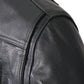 Hot Leathers JKM5008 Men's USA Made Black Premium Leather Vented Motorcycle Jacket