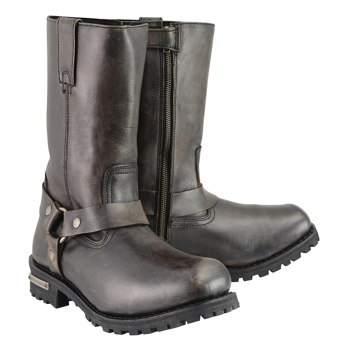 Milwaukee Leather Men s Distressed Brown Leather Wide Width 11 inch