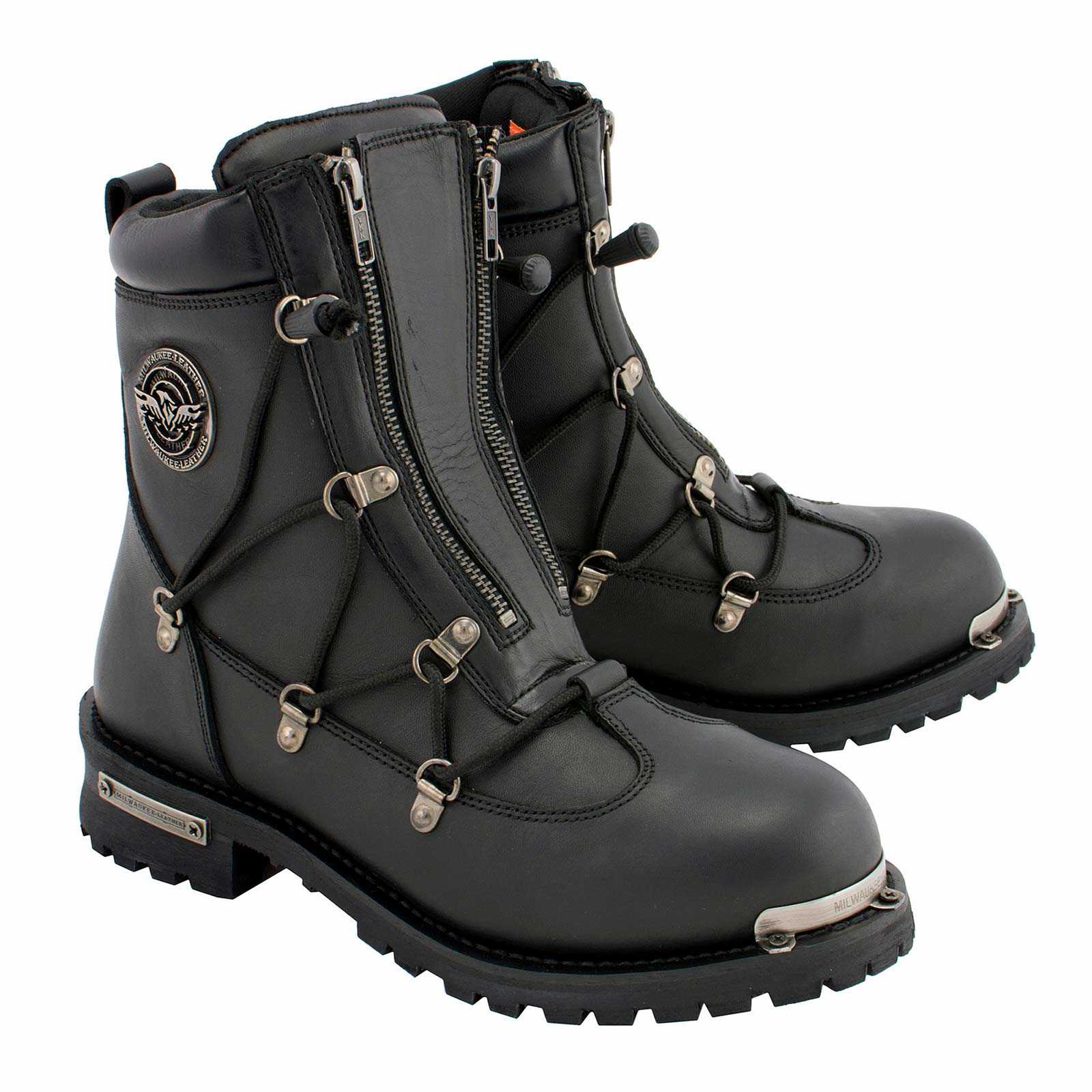 Mens zipper motorcycle boots hotsell