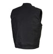Milwaukee Leather MDM3025 Men’s Black Waxy Coated Denim Club Style Vest