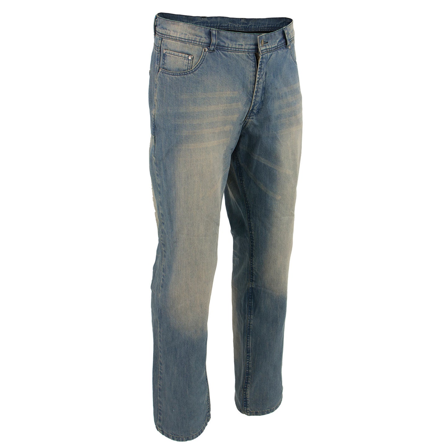 Milwaukee Leather MDM5002 Men's Metro Blue CE Armored Motorcycle Riding Denim Jeans Reinforced w/ Aramid Fibers