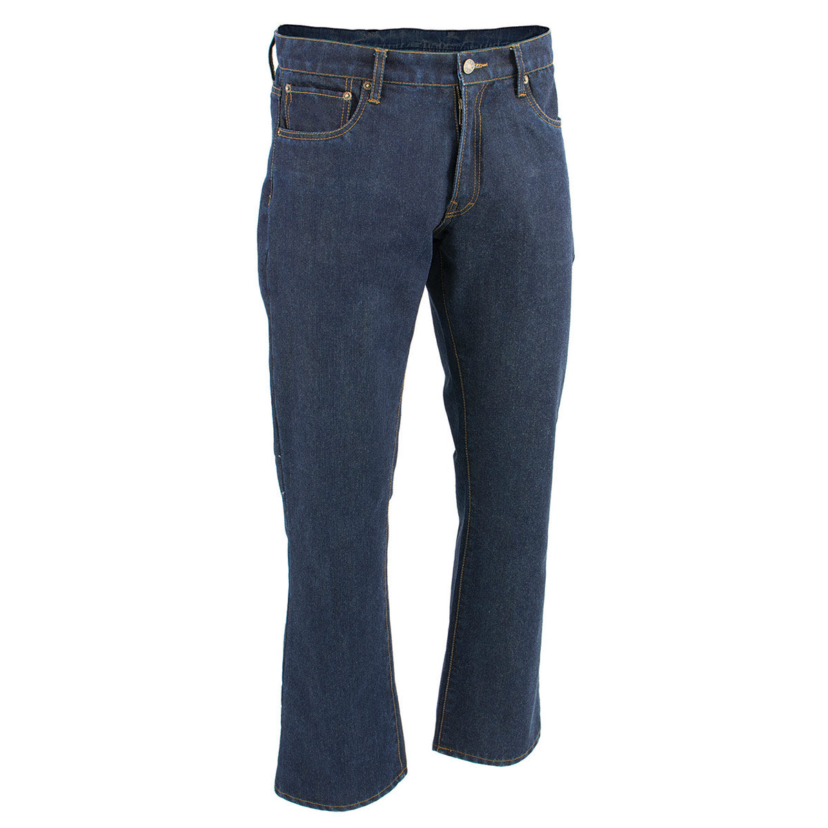 Milwaukee Leather MDM5007 Men's Blue 5 Pocket CE Armored Motorcycle Riding Denim Jeans Reinforced w/ Aramid Fibers