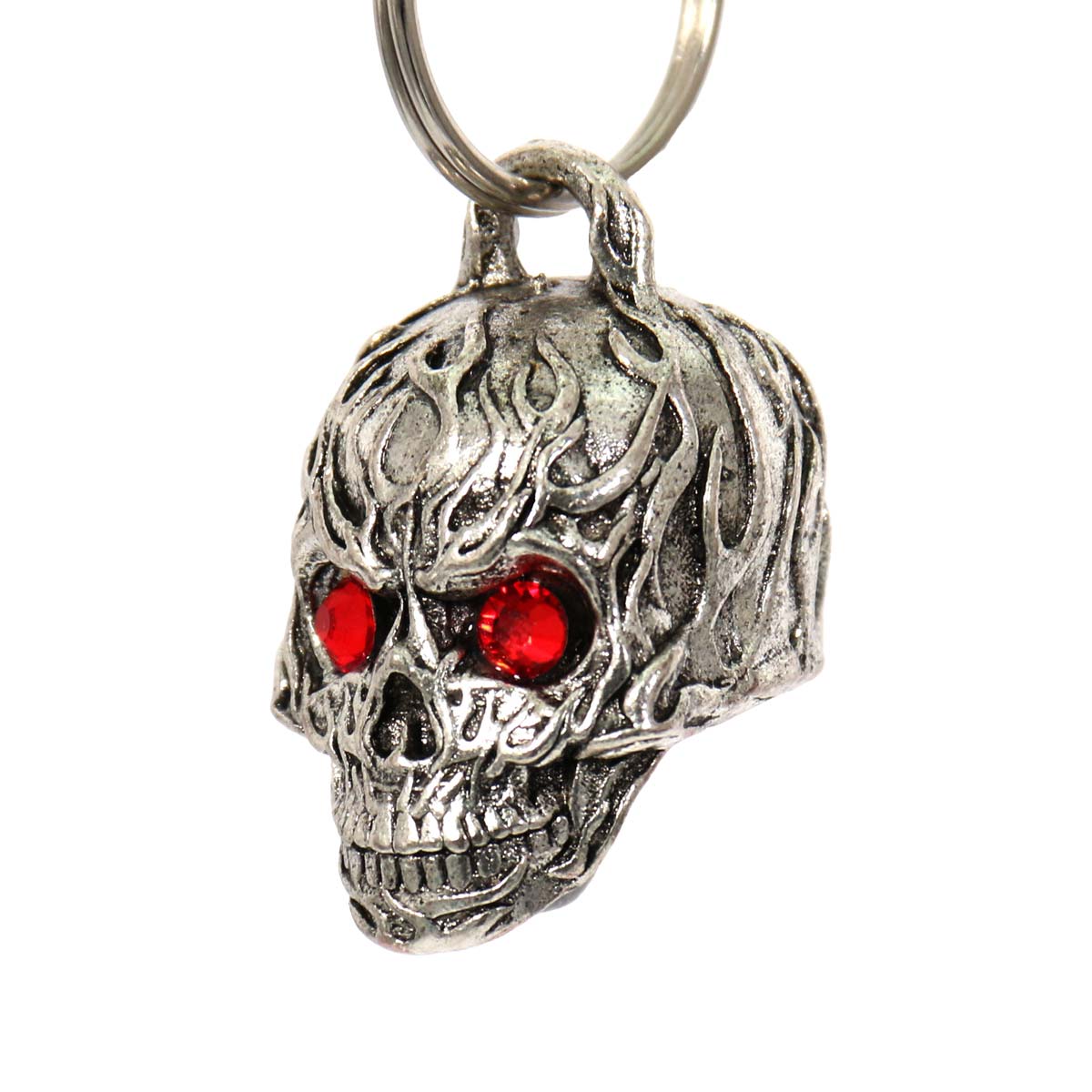 Milwaukee Leather MLB9011 'Flamed Skull with Red Eyes
