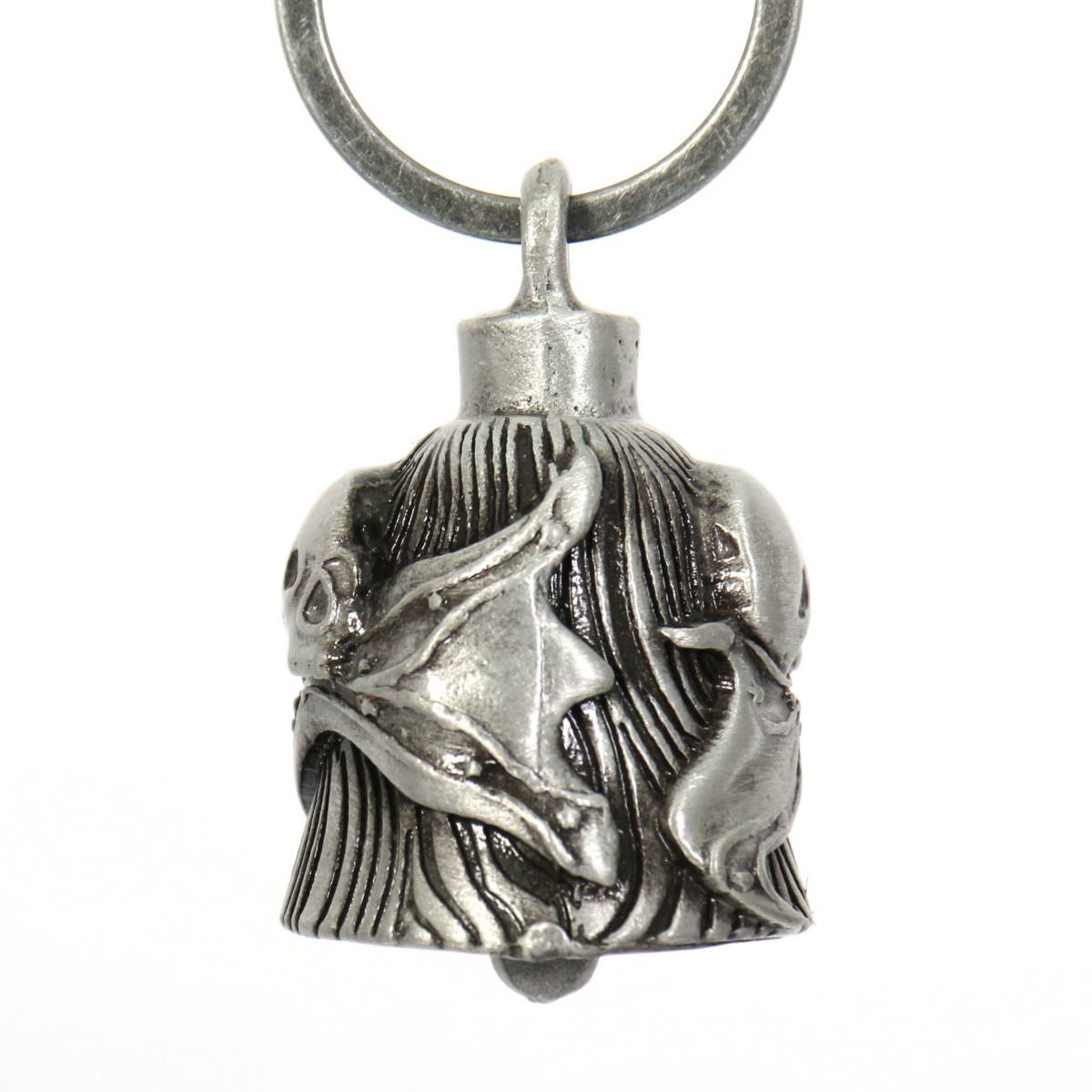 Milwaukee Leather MLB9040 'Skull' Motorcycle Good Luck Bell | Key Chain Accessory for Bikers