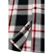 Milwaukee Leather Men's Flannel Plaid Shirt Black and White with Red Long Sleeve Cotton Button Down Shirt MNG11625