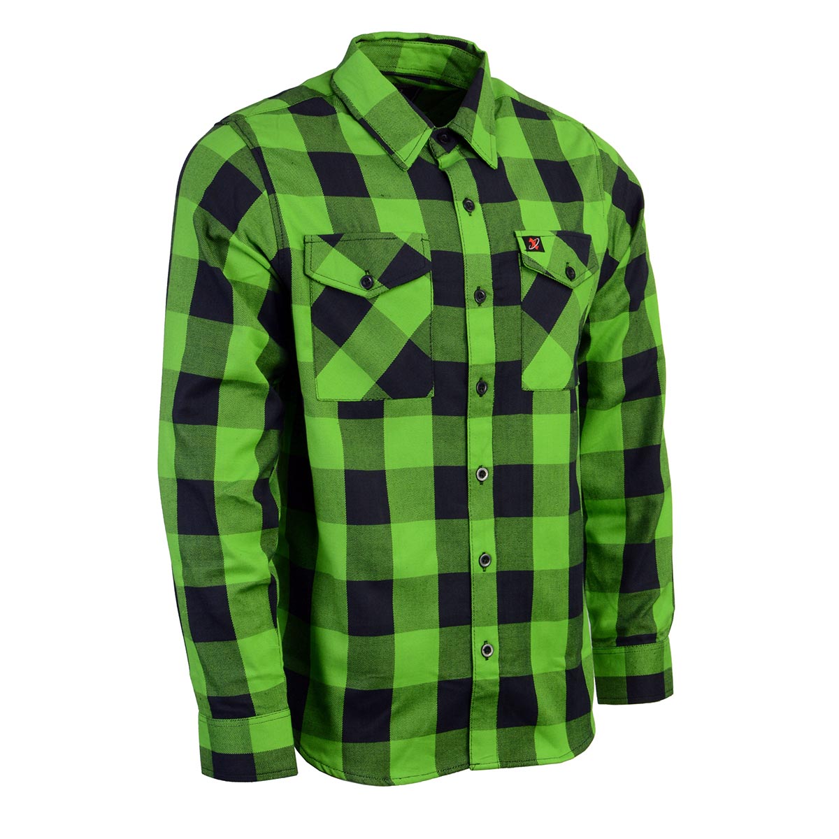Milwaukee Leather MNG11656 Men's Flannel Plaid Black and