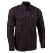 Milwaukee Leather MNG11665 Men's Black and Red Long Sleeve Cotton Flannel Shirt