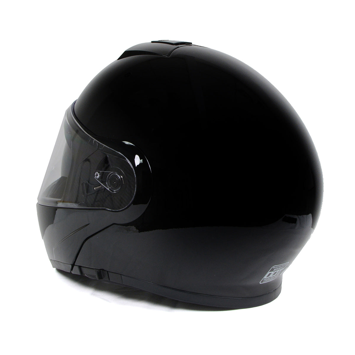 Milwaukee Helmets MPH9813DOT Gloss Black Menace DOT Approved Motorcycle Modular Helmet w/ Drop Down Visor