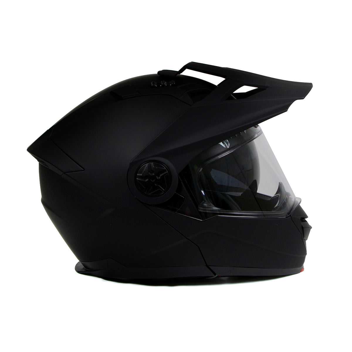 Milwaukee Helmets MPH9820DOT Flat Black Ominous Dual Sport Advanced Motorcycle Modular Helmet Biker