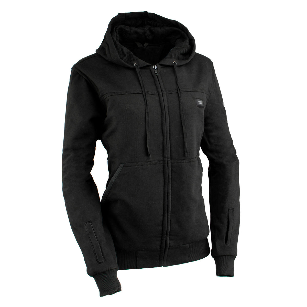 Nexgen Heat MPL2717DUAL Technology Women's Heated Hoodie - Black Sweatshirt Jacket for Winter Season