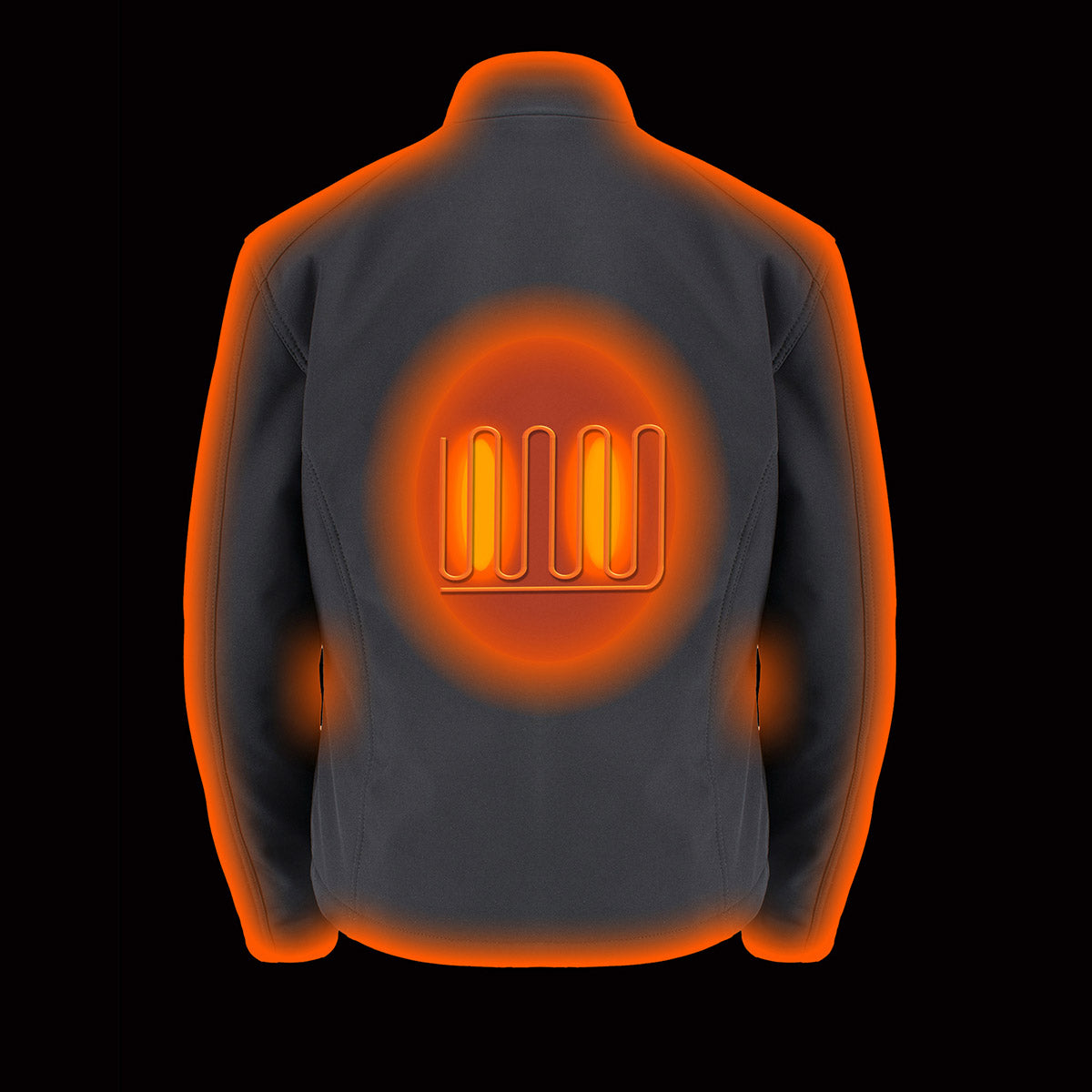 Nexgen Heat MPL2760SET12v Women's Black Soft Shell Jacket with Heating Panels for Winter Outdoor Activities