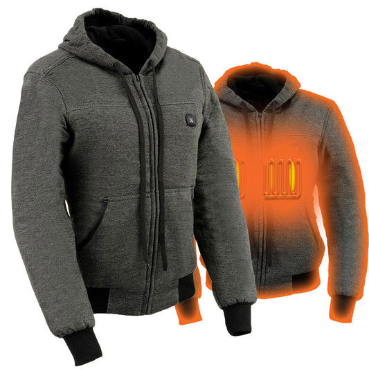 NexGen NXL2713SET Ladies 'Fiery' Heated Grey Hoodie (Rechargeable Battery Pack Included)
