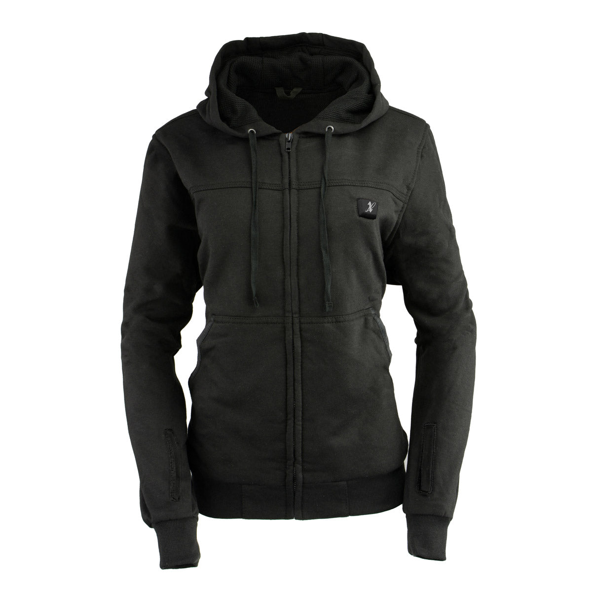 Nexgen Heat MPL2717DUAL Technology Women's Heated Hoodie - Black Sweatshirt Jacket for Winter Season