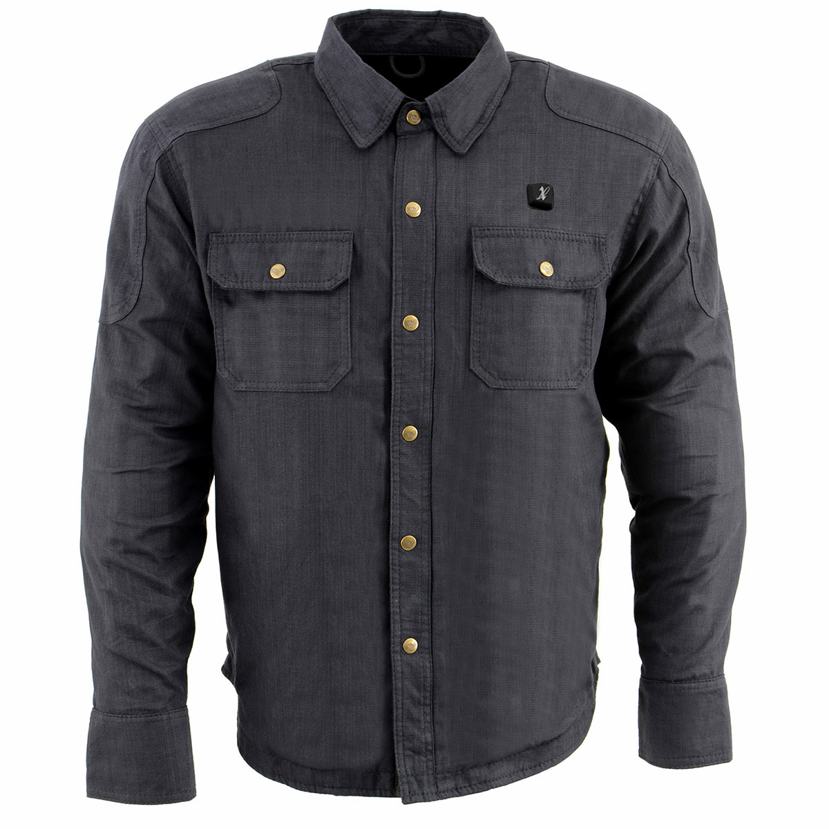 Nexgen Heat NXM1715SET Men's Scorcher Grey Heated Cotton Denim Jacket Shirt for Outdoor Activities