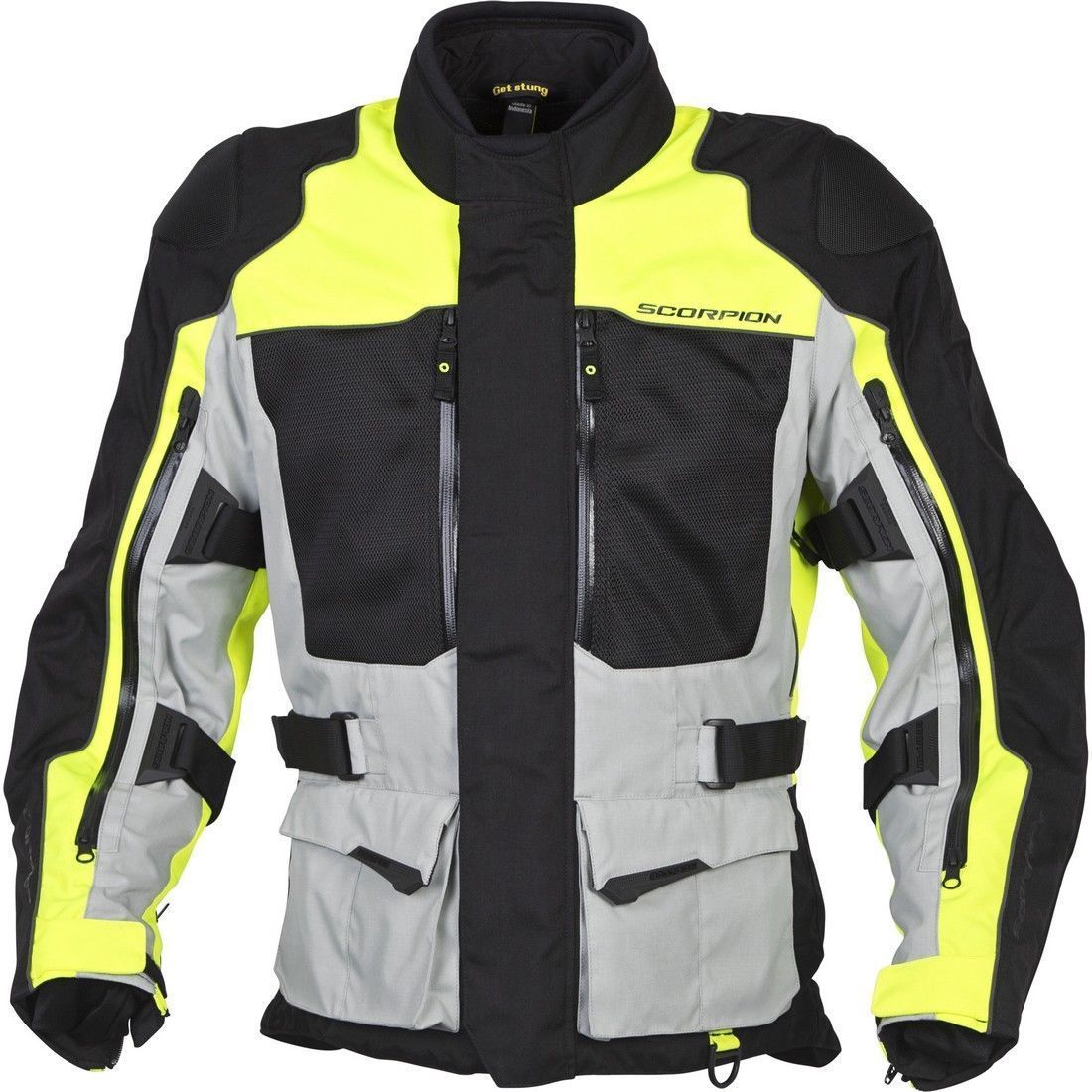 Scorpion Yosemite XDR Men's Hi-Viz Yellow Textile Jacket with Armor