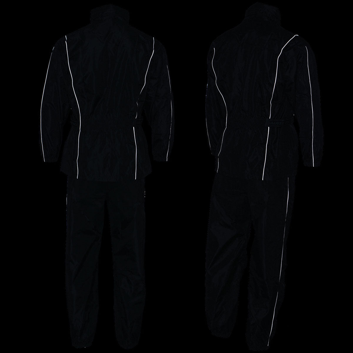 NexGen SH2215 Men's Lightweight Oxford Nylon Black Water Resistant Rain Suit
