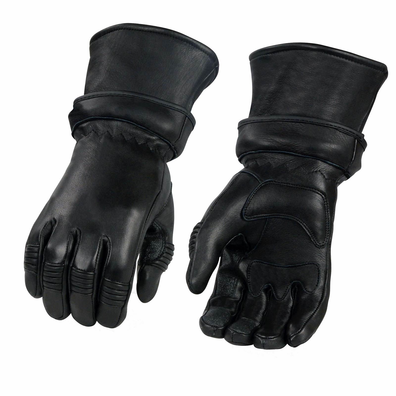 Milwaukee Leather SH462 Men's Black Leather Gel Palm Fingerless Motorcycle Hand Gloves w/ Soft and Stylish Knuckle Pads 3X-Large, Size: One Size