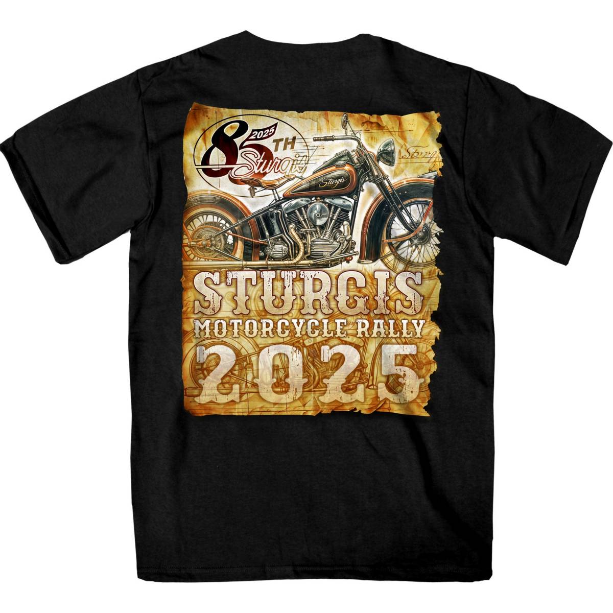 2025 Sturgis Motorcycle Rally Drafting SS Black T-shirt SPB1173