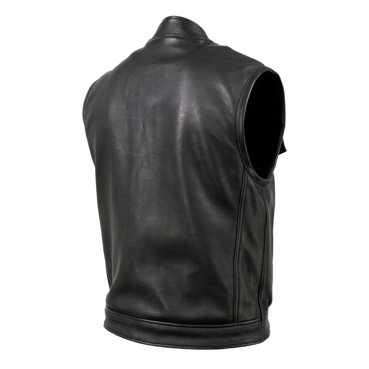 Milwaukee Leather USA MADE MLVSM5004 Men's Black Chaos Premium Dual Closure Motorcycle Leather Vest