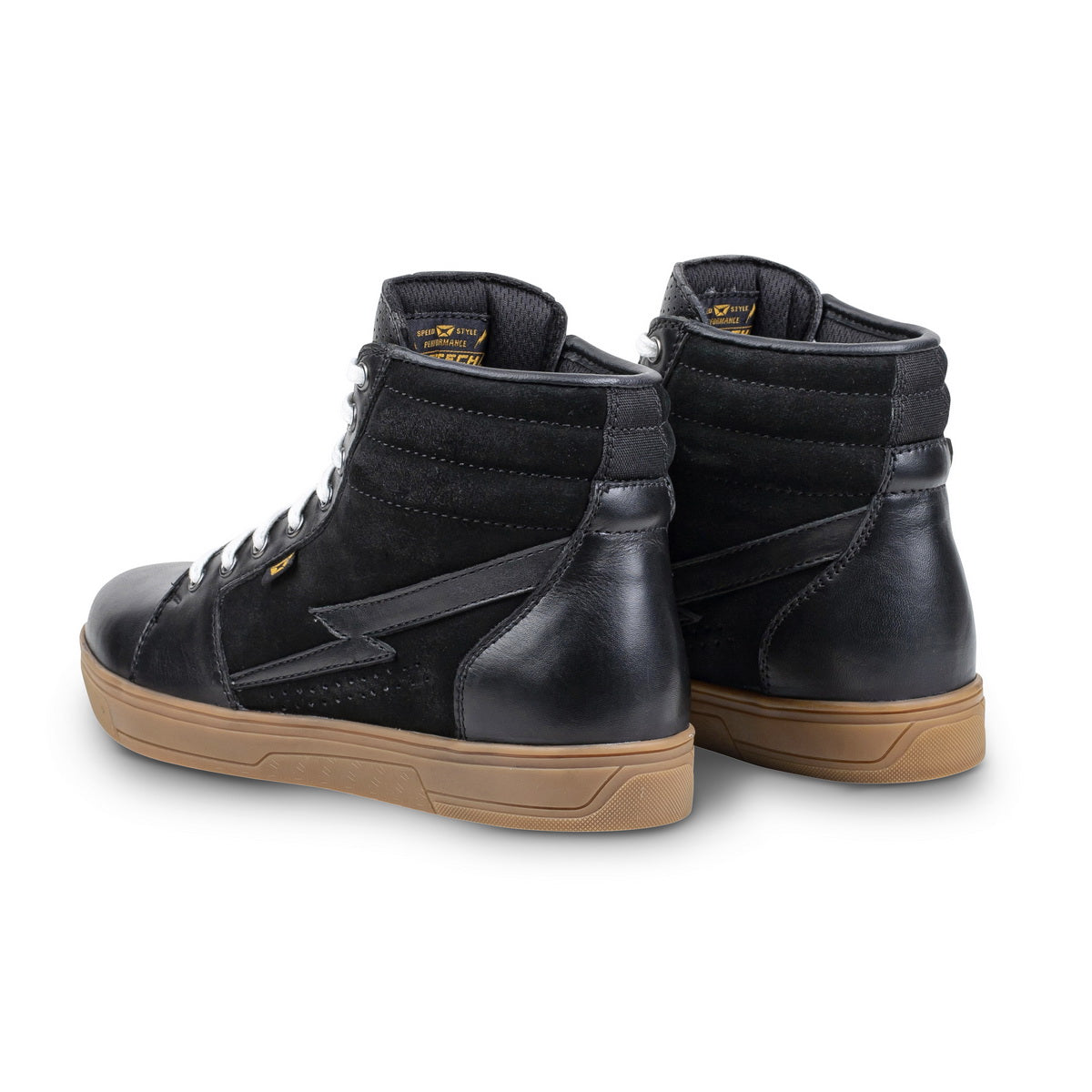 Cortech ‘The Slayer’ Mens Black and Gum Casual Street Style Suede with Leather High-Top Riding Shoe