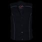Milwaukee Leather SH1955 Ladies Black and Red Textile Vest with Wing Embroidery