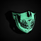 Zanheadgear WNFM002H White and Black Neoprene Skull Half Face Mask Design