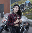 Hot Leathers FLL3009 Ladies Black and Red Flannel Long Sleeve Shirt