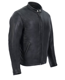 Milwaukee Leather USA MADE MLJKM5006 Men's Black 'Rumble' Premium Leather Motorcycle Jacket