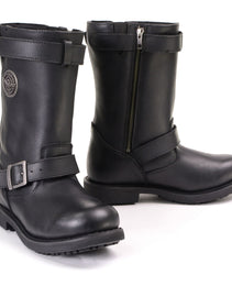 Milwaukee Leather MBL9359 Women's Black 11-Inch Classic Engineer Motorcycle Leather Boots