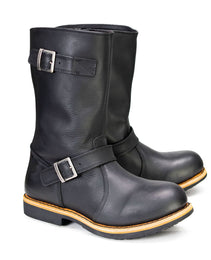 Milwaukee Leather MBM9064 Men's Antique Black Classic Engineer Motorcycle Riding Boots