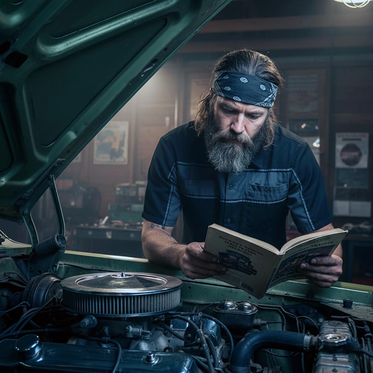 Milwaukee Leather MDM11672 Men's Grey-Black Mechanic Work Shirt w