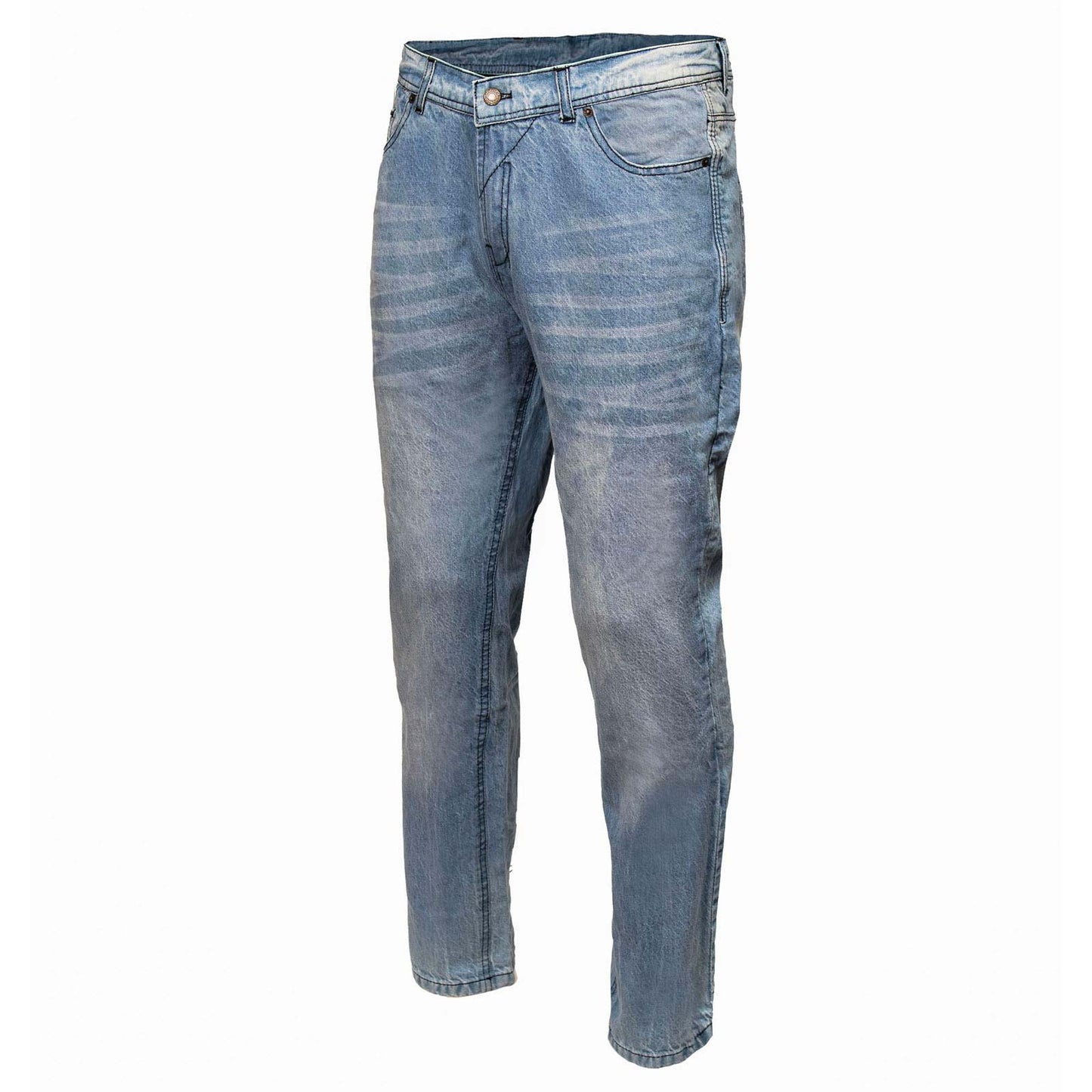 Milwaukee Leather MDM5003 Men's Blue Armored Motorcycle Riding Denim Jeans Reinforced with Aramid Fibers