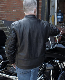 Milwaukee Leather USA MADE MLJKM5006 Men's Black Rumble Premium Leather Motorcycle Jacket