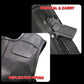 Milwaukee Motorcycle Clothing Co. Women's Gixxer Black Premium Leather Vest w/ Round Neck Side Buckle MMC40003