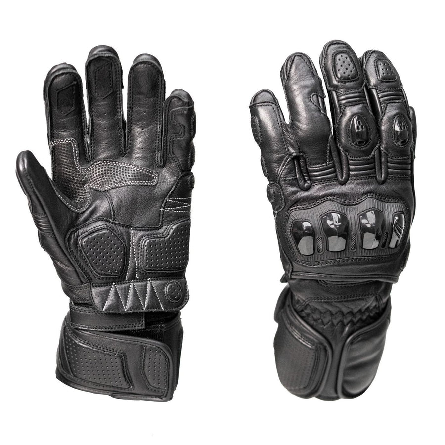 MMCC Men's Vader Racing Style Premium Leather Gauntlet Glove w/ i-Touch Technology - MMC70000